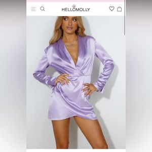 Silky Girl Vibes Mini Dress Purple - XS